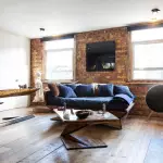 Características do estilo de Londres no interior do apartamento