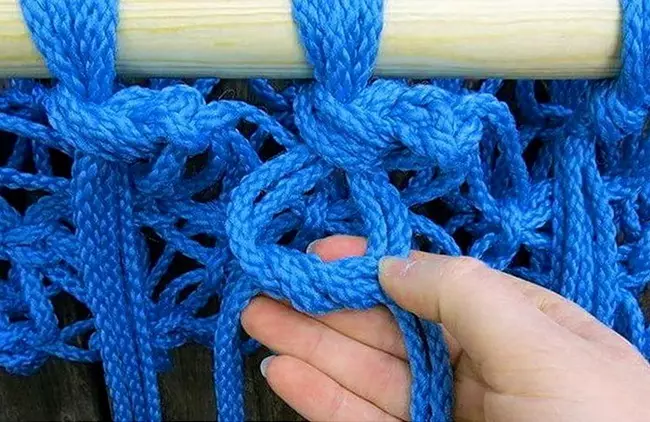 Pletena viseča mreža z lastnimi rokami v Macrame Technique
