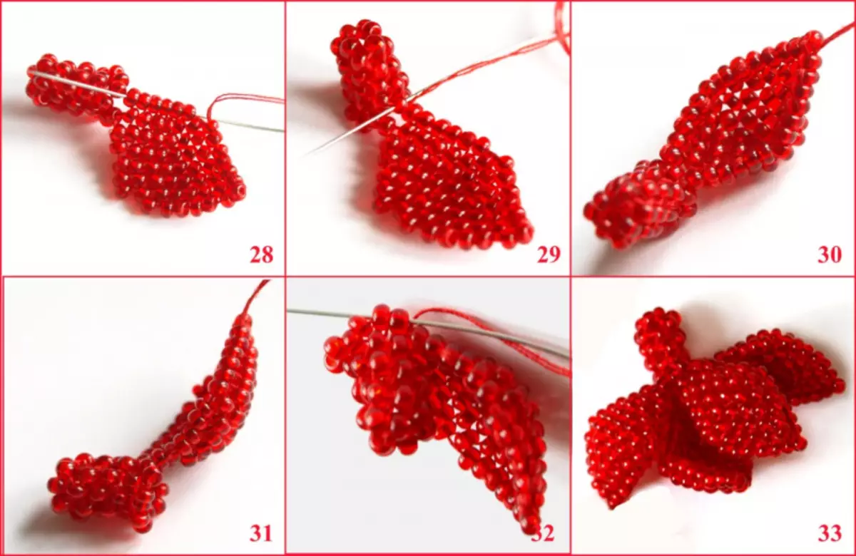 Fuchsia fan Beads: Masterklasse mei weaving en fideofeart