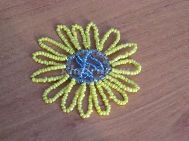 Sunflower mula sa Beads: Master Class na may mga diagram at video