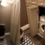 Tualeto kabineto durys - shefer ritininiai užuolaidos