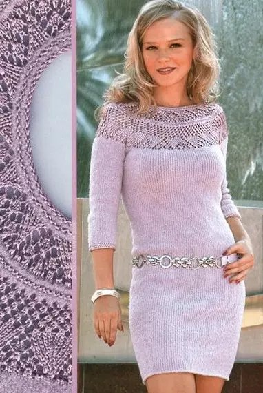 Váy dệt kim mùa đông: mô hình của trường hợp đan đan hoặc móc