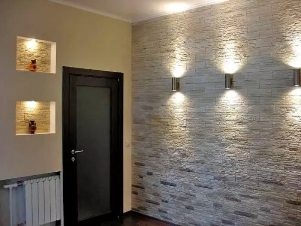 Piatra decorativă în hol - secrete de styling