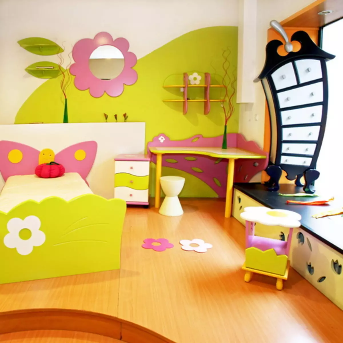 Interiér detskej izby pre dievča 5 rokov
