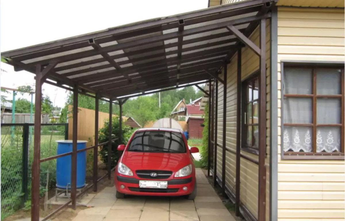 Choose and mount a canopy for the car to the country