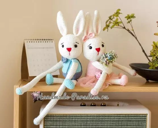 ארנבות סרוגות - טנדרים לווילונות בחדר ילדים