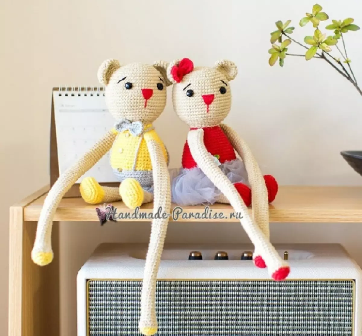 Knitted bears - pickups for curtains in a nursery
