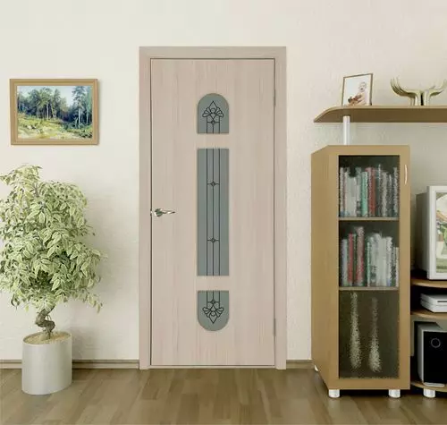 Interior doors bleached oak in the interior of the apartment