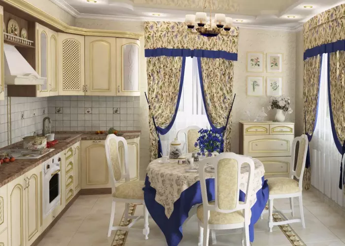 Wallpaper untuk dapur dalam gaya yang berbeda: Provence, modern, negara