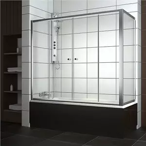 用於浴缸的玻璃窗簾，可靠的防止濺的方式