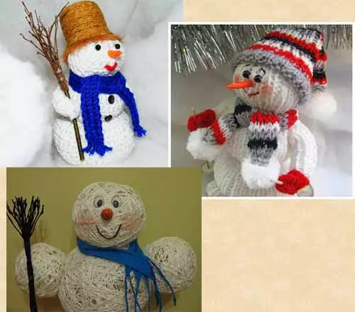 Artesania per a l'Any Nou: els ninots de neu ho fan vostè mateix