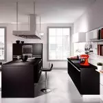 melnā un baltā virtuve