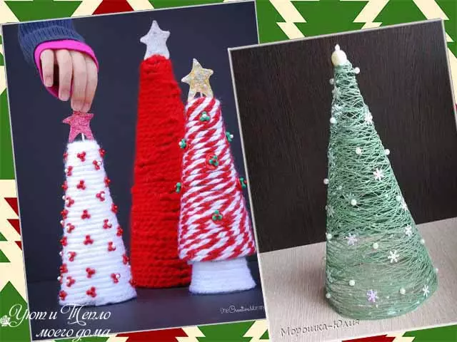 Kraf untuk Tahun Baru Pokok Krismas melakukannya sendiri - Idea