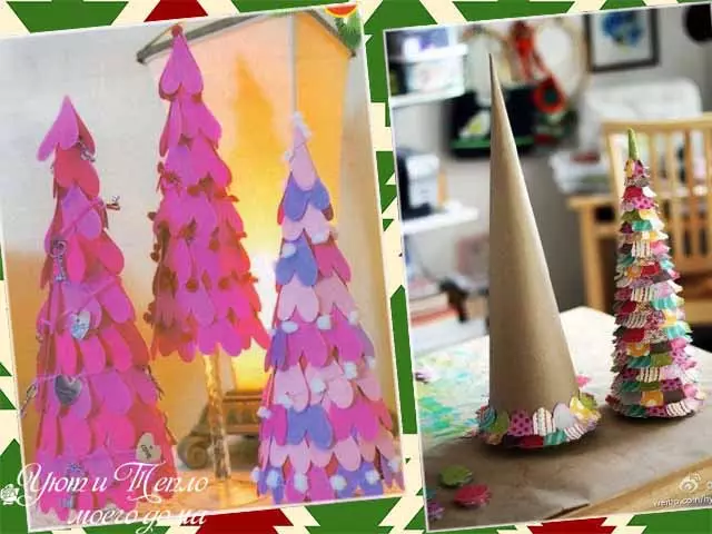 صنایع دستی برای سال جدید درخت کریسمس آن را خودتان انجام دهید - ایده ها