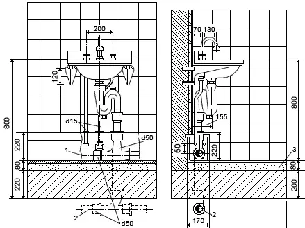 ရေချိုးခန်းထဲမှာ washbasin mounting