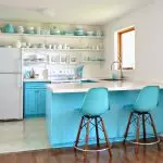 Nhà bếp màu ngọc lam và 9 kết hợp màu sắc