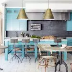 Turquoise Kitchen sy ny fitambaran'ny loko 9