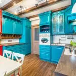 Turquoise köök ja 9 värvi kombinatsioonid