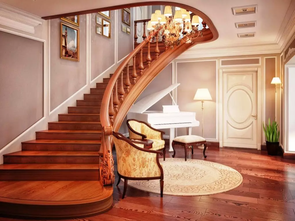 Smuk trappe på anden sal