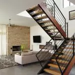 İkinci kata merdiven türleri: Özel bir ev için uygun seçeneği seçin (+65 fotoğraf)