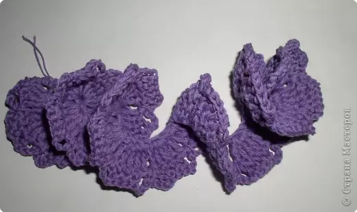 Rose Crochet: cirkvito en video kaj foto, kiel ligi belajn florojn per viaj propraj manoj
