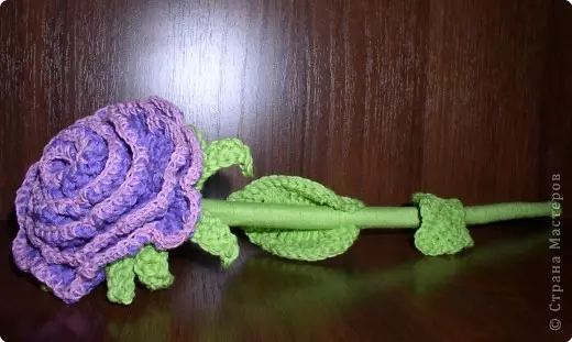 Rose Crochet: un circuit en vídeo i foto, com lligar les belles flors amb les teves pròpies mans