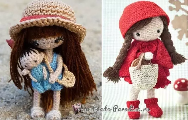 크로 셰 뜨개질 핸드백 amigurumi.