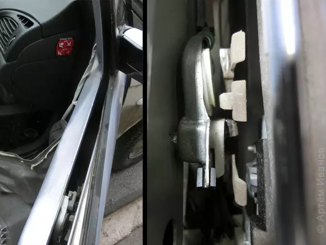 Montáž skleněných předních dveří na Citroen C5-1