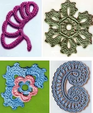 ირლანდიის Lace Crochet: ქსოვა სქემები დამწყებთათვის ვიდეო გაკვეთილები და ფოტოები