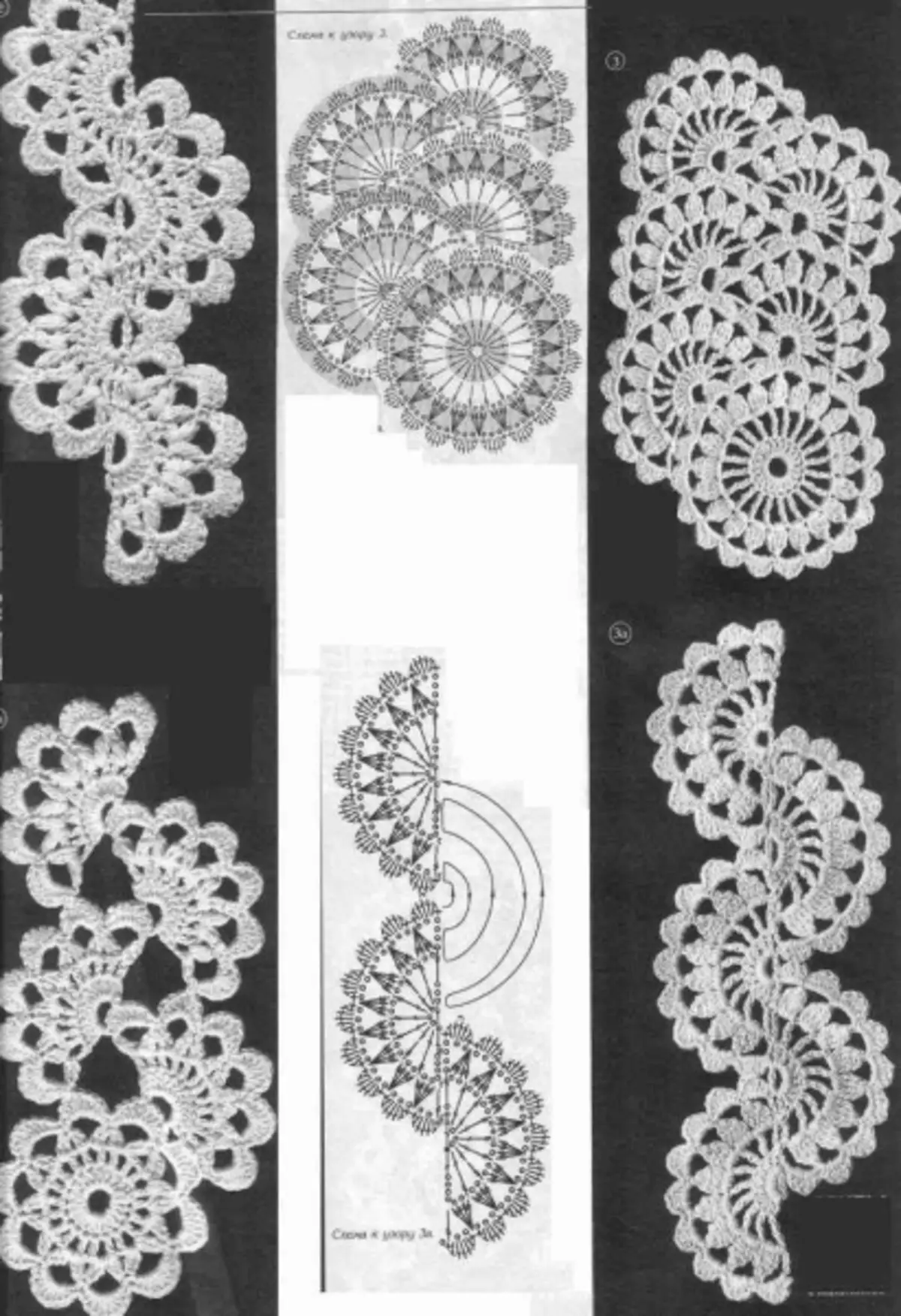 ರಿಬ್ಬನ್ ಲೇಸ್ Crochet: ಯೋಜನೆಗಳು ಮತ್ತು ಮಾದರಿಗಳು, ಹೇಗೆ ಫೋಟೋಗಳು ಮತ್ತು ವೀಡಿಯೊಗಳೊಂದಿಗೆ ಹೊಸ ಬಟ್ಟೆಗಳನ್ನು