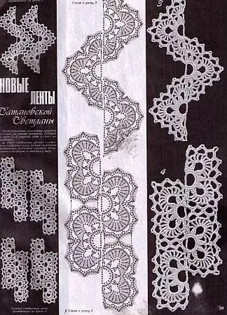 Ribbon Lace Crochet: Schemes og módel, hvernig á að prjóna ný föt með myndum og myndskeiðum