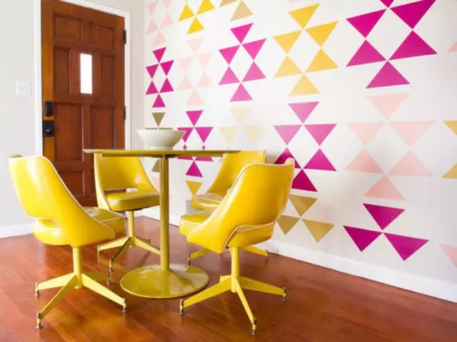 Wallpaper met geometrisch patroon