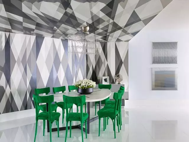 Wallpaper dengan pola geometris
