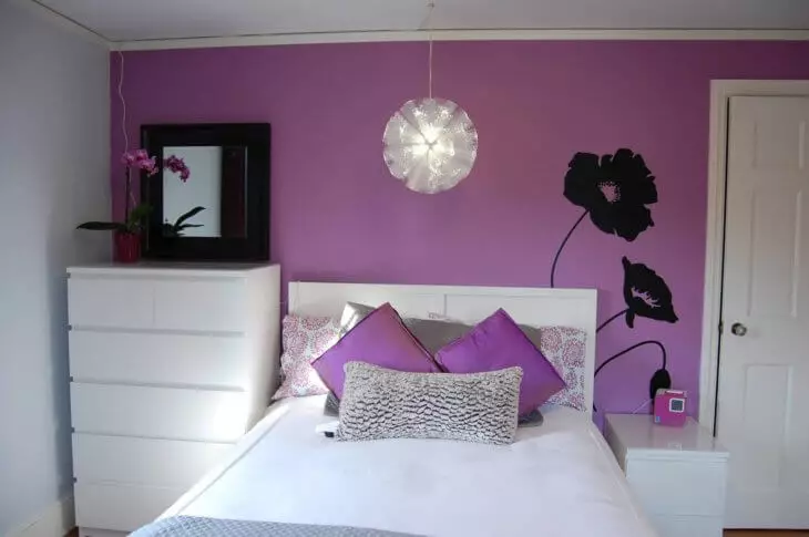 Цвят на стената в спалнята, приятен за почивка