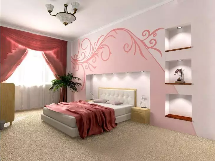 Culoarea peretelui în dormitor, plăcut să se odihnească