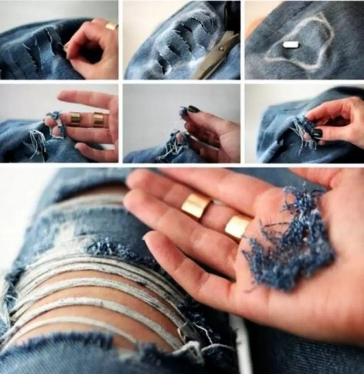 Artesanía de vellos jeans Do It Yourself: ideas sinxelas e talleres paso a paso listo (38 fotos)