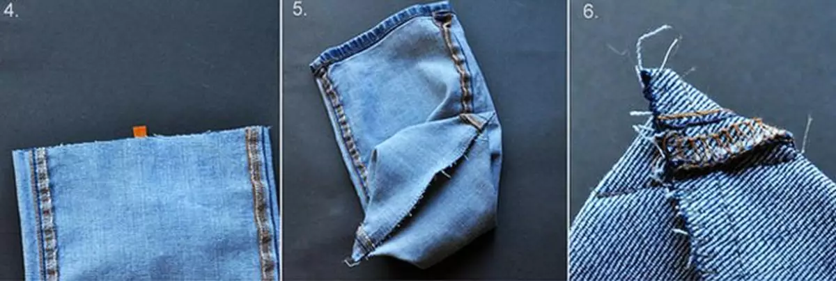 งานฝีมือจาก Old Jeans ทำด้วยตัวเอง: ความคิดที่เรียบง่ายและการประชุมเชิงปฏิบัติการทีละขั้นตอนสำเร็จรูป (38 รูป)