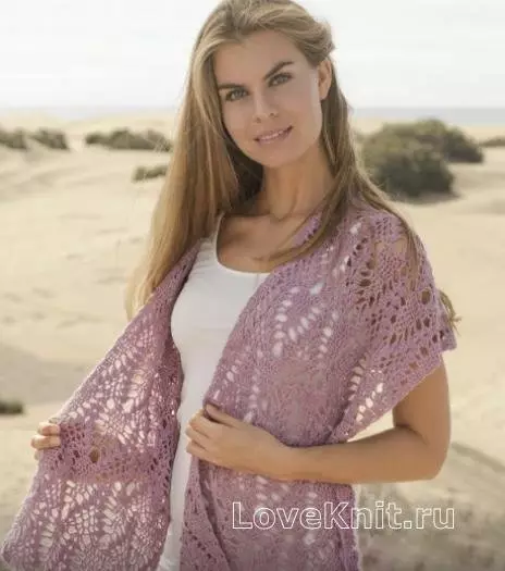 パラチンかぎ針編み：写真やビデオを持つ女性のための編み岬のスキームと説明