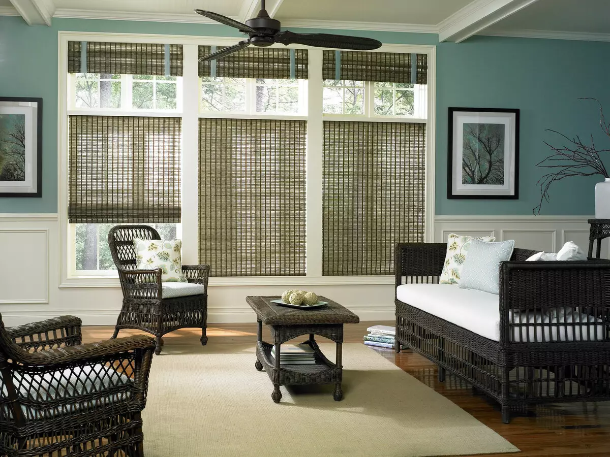 Bamboo Blinds-Rollers στο σχεδιασμό των Windows: Πώς να επιλέξετε και τι να δώσετε προσοχή