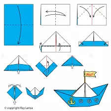 Long Bád Céim ar Chéim i dTeicníc Origami: Treoracha do Leanaí