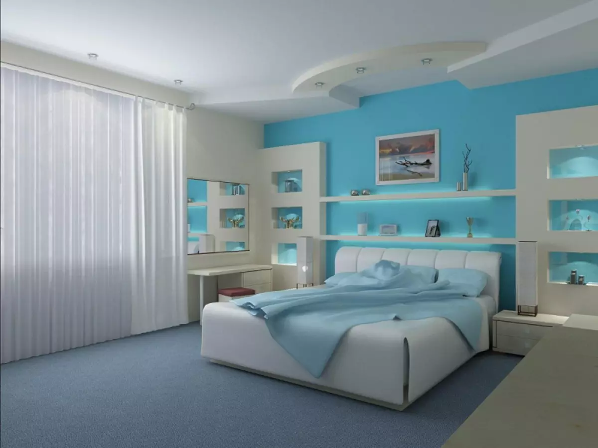 어떤 색깔의 침실을 선택할 수있는 벽지 : 6 실용적인 조언
