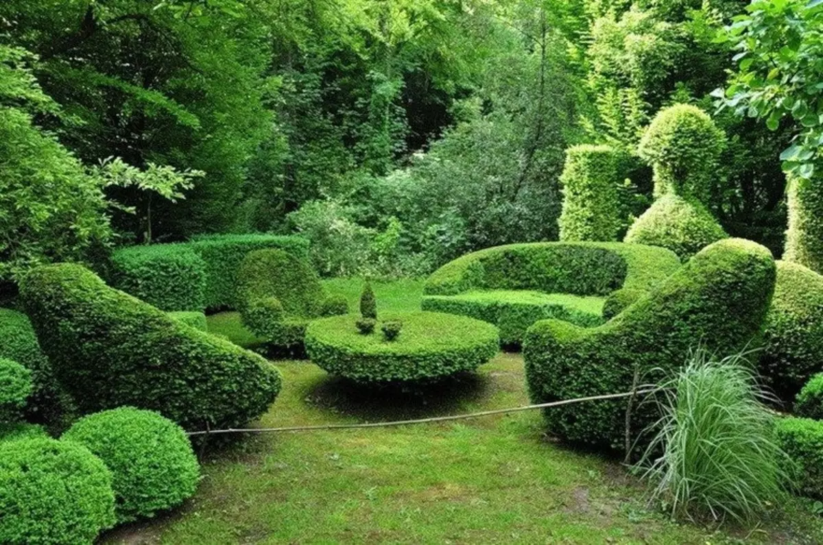 Téma Zahrady: Úžasné sochy z žijících keřů a rostlin (45 fotek)