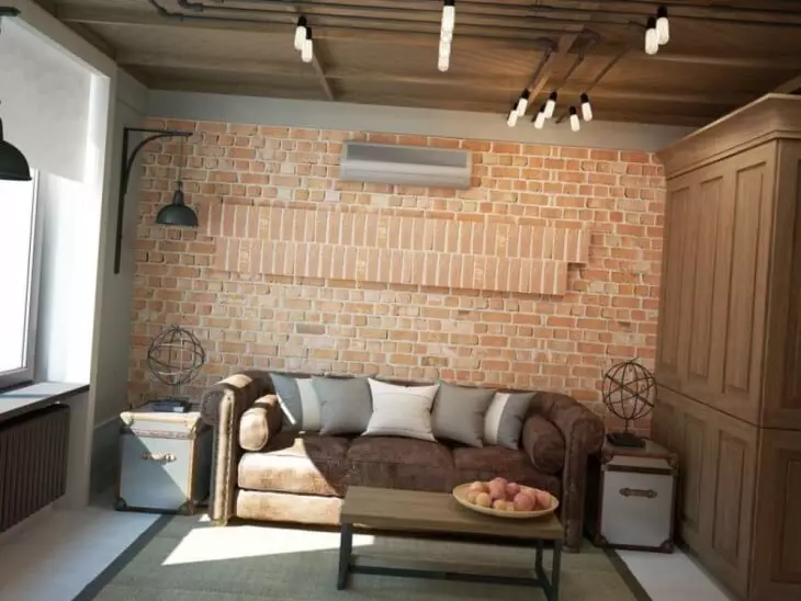 Create a brick wall imitation with your own hands