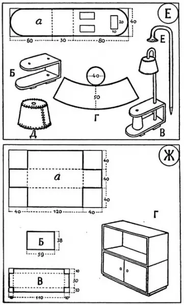 Dresser de la carton cu propriile mâini: clasa master cu desene și scheme