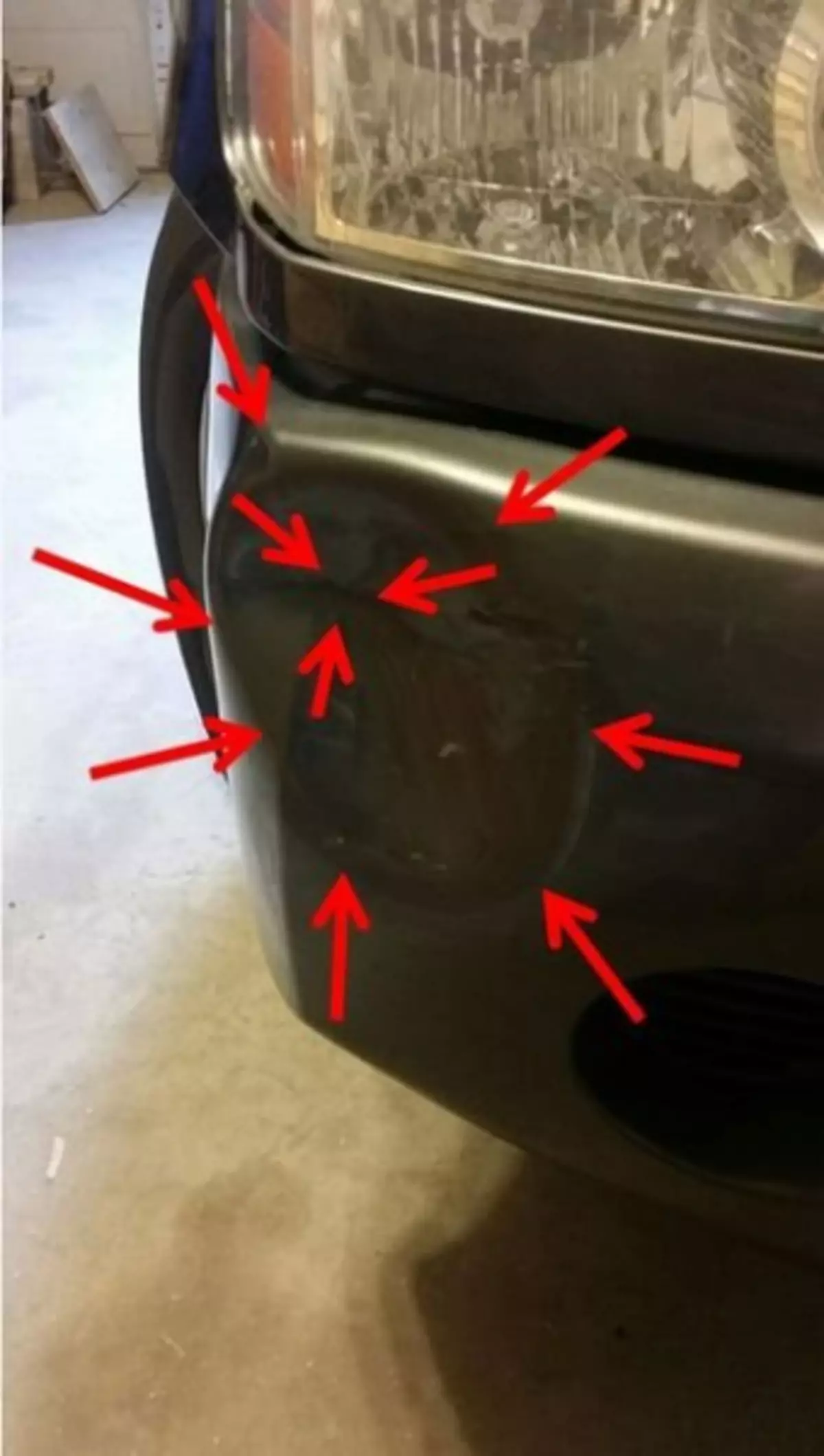 How to remove dent on the plastic bumper