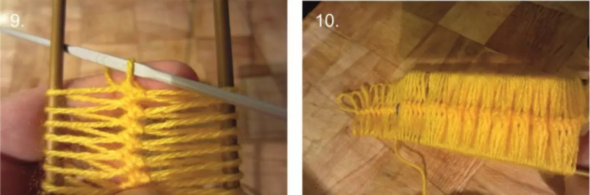 フォーク用の編み物：写真とビデオマスタークラスとの接続モデル