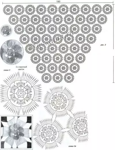 Crochets chops र विवरणहरु को साथ वर्णन को साथ charched: फोटो र भिडियो संग मास्टर वर्ग