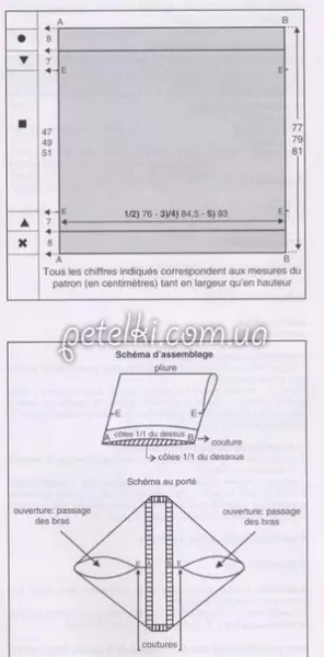 Cabo de crochê con esquemas e descrición sobre os ombreiros: clase mestra con fotos e video