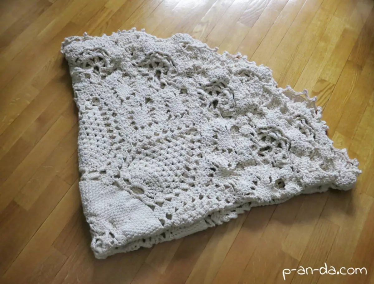 Knitting Kable alfonbrak crochet: eskemak, argazki eta bideo masterra