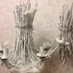 Candlestick feito de ramas